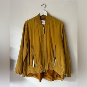 Golden fall bomber shape jacket
